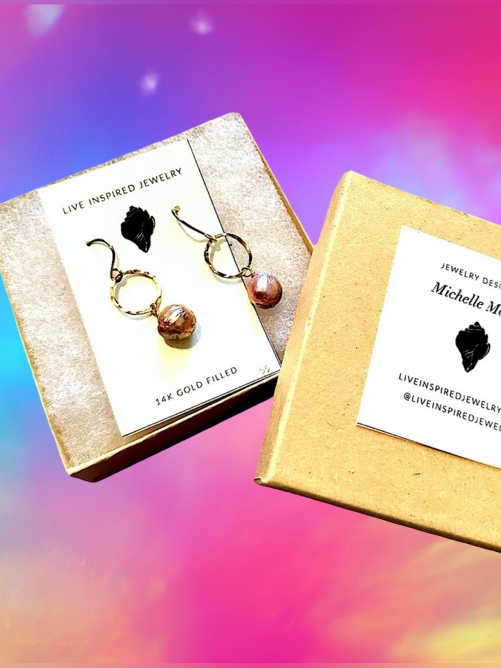 🆕Live Inspired Womans 14k Gold-filled high-lust Cultured Pearl Earring❤️MSRP:$55